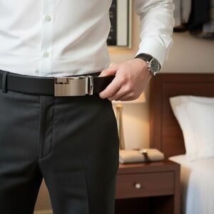 BUCKLE Classic Leather Belt in Black - AUSTRALIAN MADE- 40